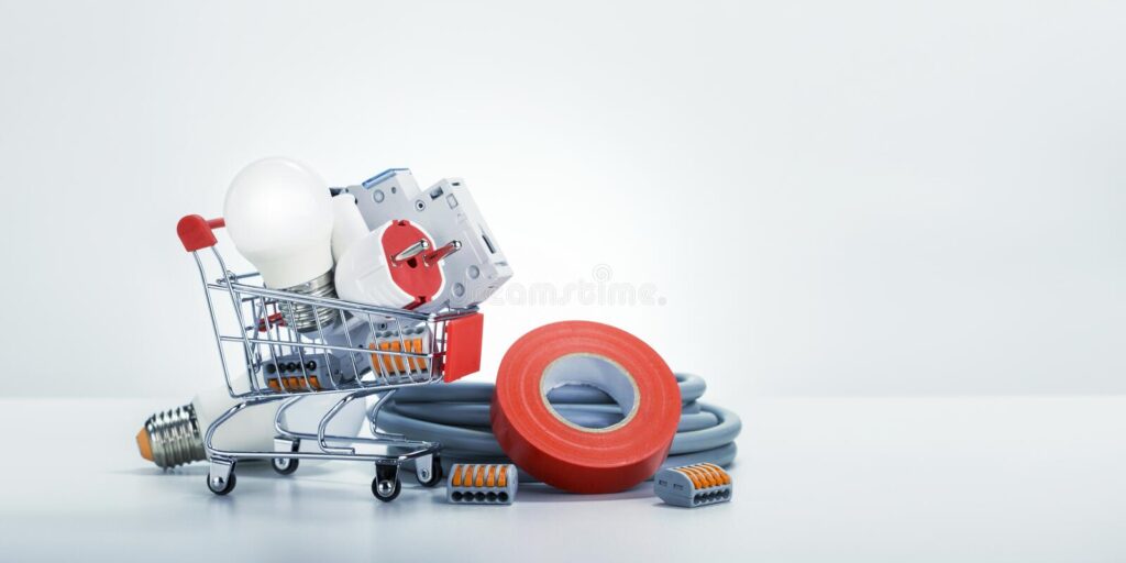 electrical-equipment-gray-background